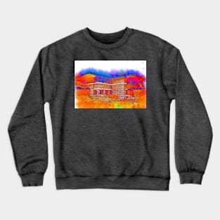 Modern Home In Abstract Watercolor Crewneck Sweatshirt